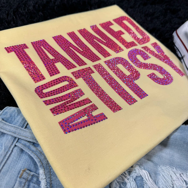 Tanned and Tipsy Spangle Tank