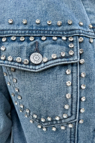 Stevie Rhinestone Denim Jacket *preorder