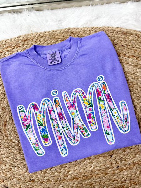 Custom Floral Name Tee
