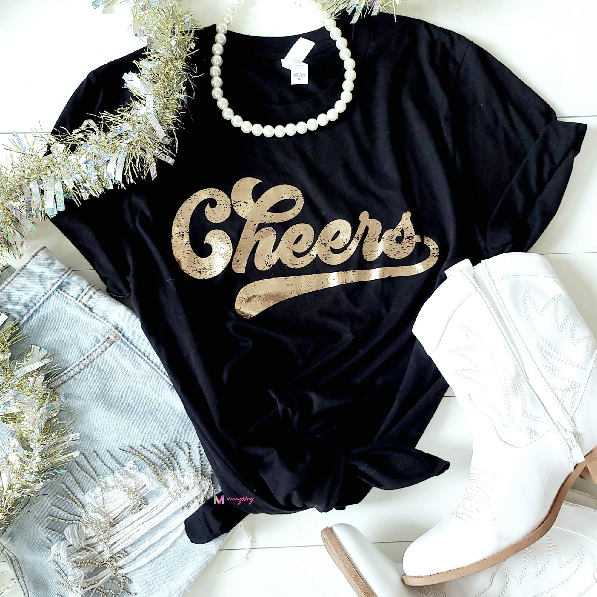 Cheers Gold Foil Tee