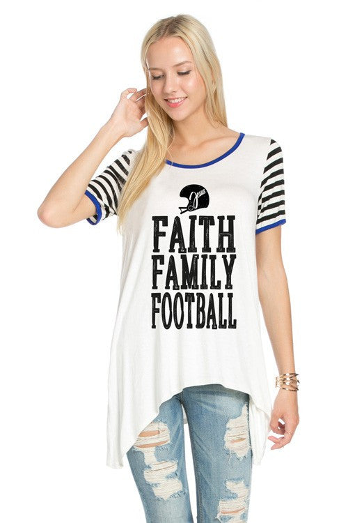 Faith Family Football Top